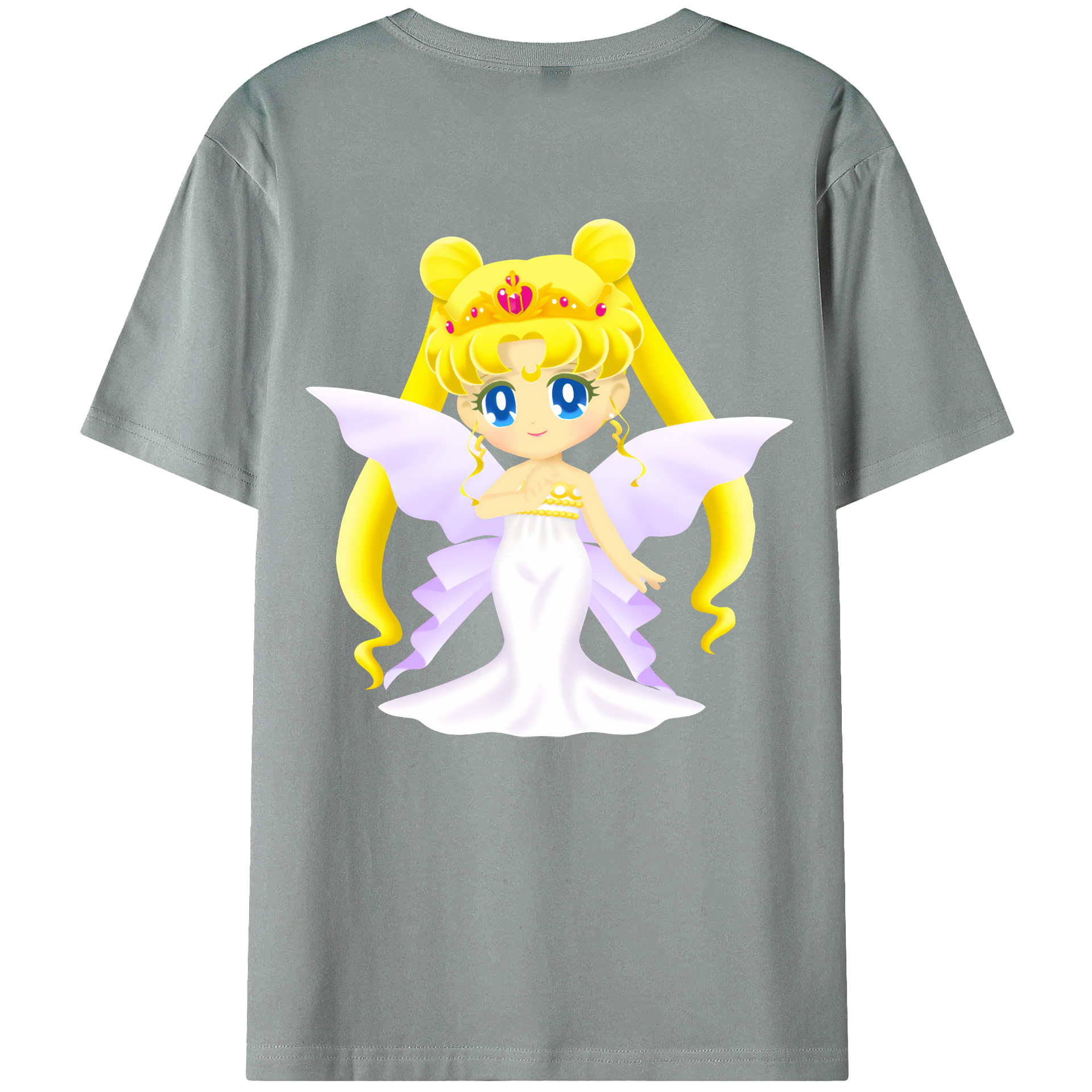 （画像用） 美少女戦士セーラームーン 愛野 美奈子 あいの みなこ Sailor Moon Aino Minako 綿100％ メンズ半袖Tシャツ（バックプリント） 通気性